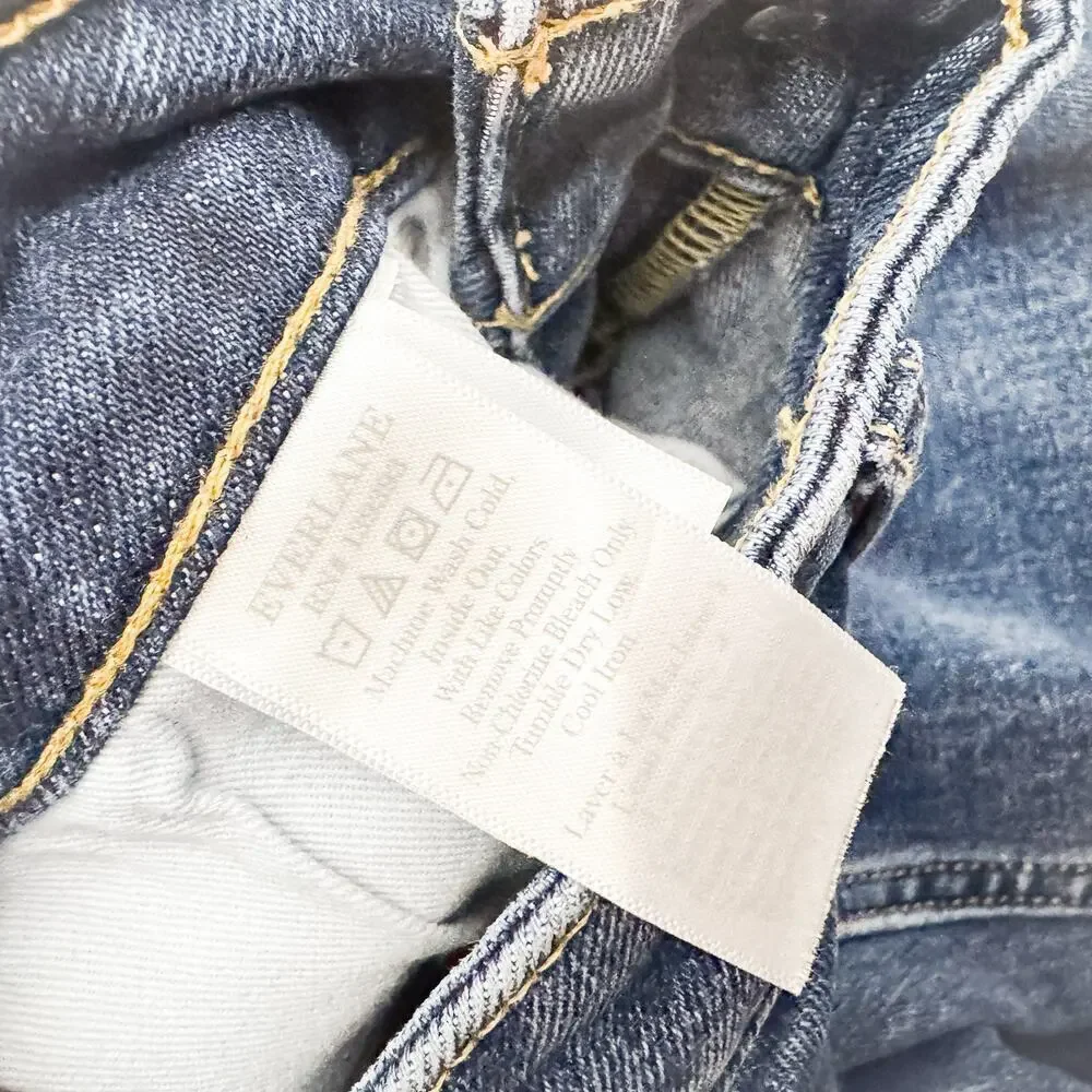 Everlane The Curvy Cheeky Jean Organic Cotton Denim Size 25 Crop